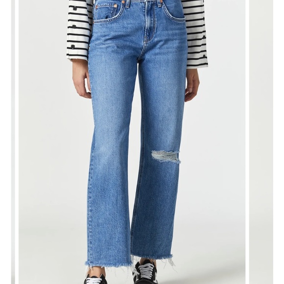 Mavi Barcelona cropped kick flare in Dark Acid wash Sz 24 - Picture 4 of 8